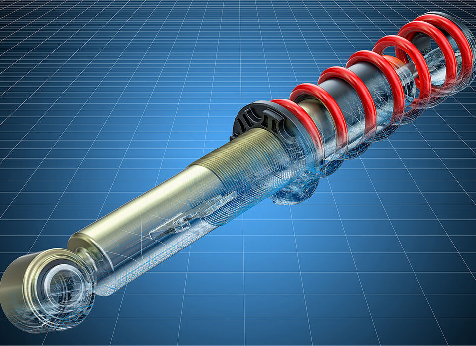 Visualização digital de um componente industrial, representando o uso da tecnologia na gestão de peças e manutenção para otimizar processos e reduzir custos.